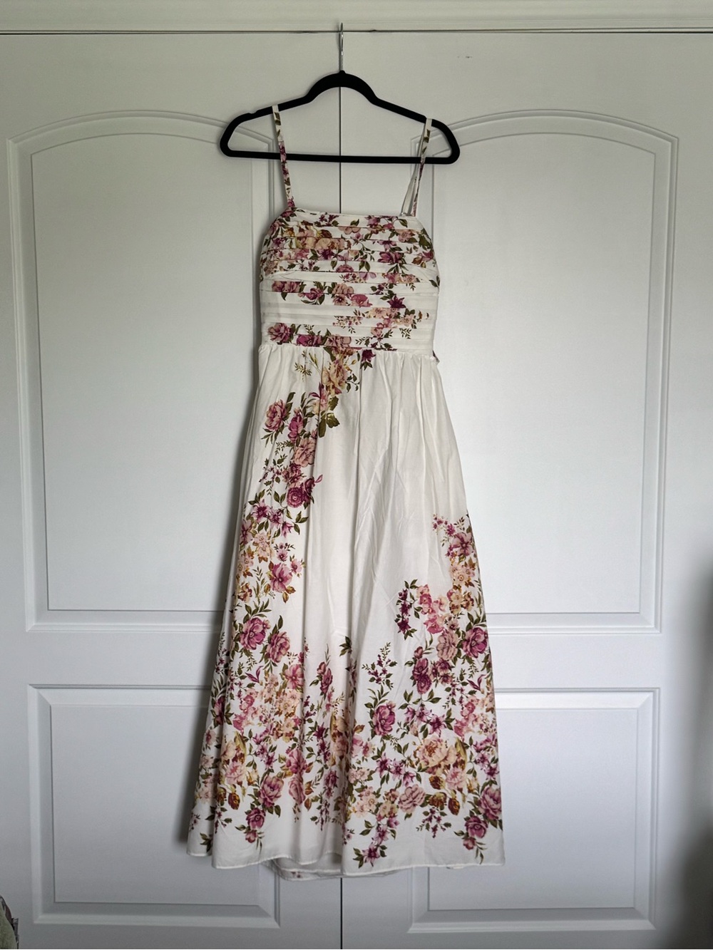 1. STATE Off White Floral Midi Sundress with Mauve Floral Print. NWT size Medium